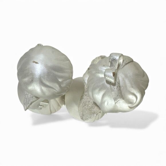 Vintage Kissing Angels Pearlescent Shimmer White 7” Elegant Cottage Granny - Picture 7 of 10